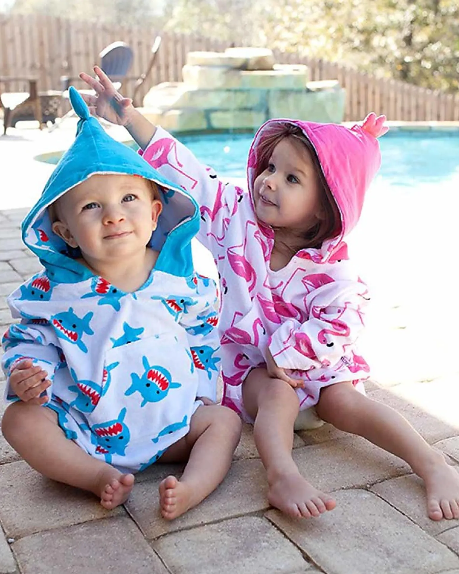 Accappatoio Baby Cover Up UPF 50+, Franny il Fenicottero