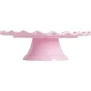 Alzatina per Dolci con Bordo a Ondina - Rosa
