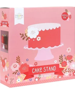 Alzatina per Dolci con Bordo a Ondina - Rosa
