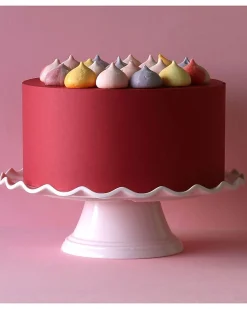 Alzatina per Dolci con Bordo a Ondina - Rosa