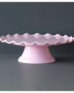 Alzatina per Dolci con Bordo a Ondina - Rosa