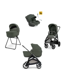Aptica System Quattro - Ivy Green - Passeggino + Culla Standup + Seggiolino Auto Darwin Recline EVO + Telaio Litio