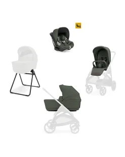 Aptica System Quattro - Ivy Green - Seduta All Season + Culla Open Up + Standup + Seggiolino Auto Darwin