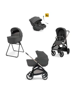 Aptica System Quattro - Marble Grey - Passeggino + Culla Standup + Seggiolino Auto Darwin Recline EVO + Telaio Palladio