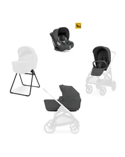 Aptica System Quattro - Marble Grey - Seduta All Season + Culla Open Up + Standup + Seggiolino Auto Darwin