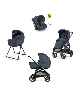 Aptica System Quattro - Resort Blue - Passeggino + Culla Standup + Seggiolino Auto Darwin Recline