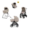 Aptica System Quattro - Vicuna Beige - Seduta All Season + Culla Open Up + Standup + Seggiolino Auto Darwin + Telaio Palladio
