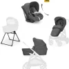 Aptica System Trio - Velvet Grey - Seduta Passeggino + Culla Standup + Seggiolino Auto Darwin Recline