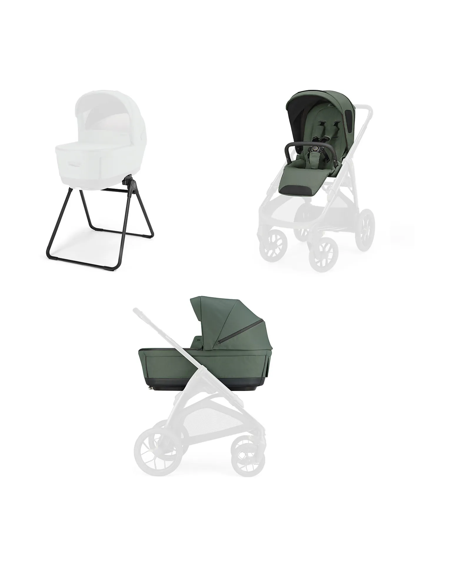 Aptica XT System Duo - Taiga Green - Seduta All Season + Culla Open Up
