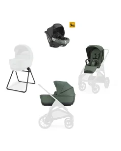 Aptica XT System Quattro - Taiga Green - Seduta All Season + Culla Open Up + Standup + Seggiolino Auto Darwin