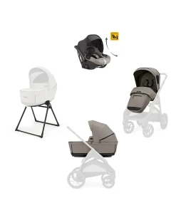 Aptica XT System Quattro - Tundra Beige - Seduta All Season + Culla Open Up + Standup + Seggiolino Auto Darwin Recline