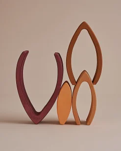 Arco Impilabile in Legno - Fiamma - Gioco Educativo Fatto a Mano per Stimolare il tuo Bambino
