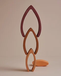 Arco Impilabile in Legno - Fiamma - Gioco Educativo Fatto a Mano per Stimolare il tuo Bambino