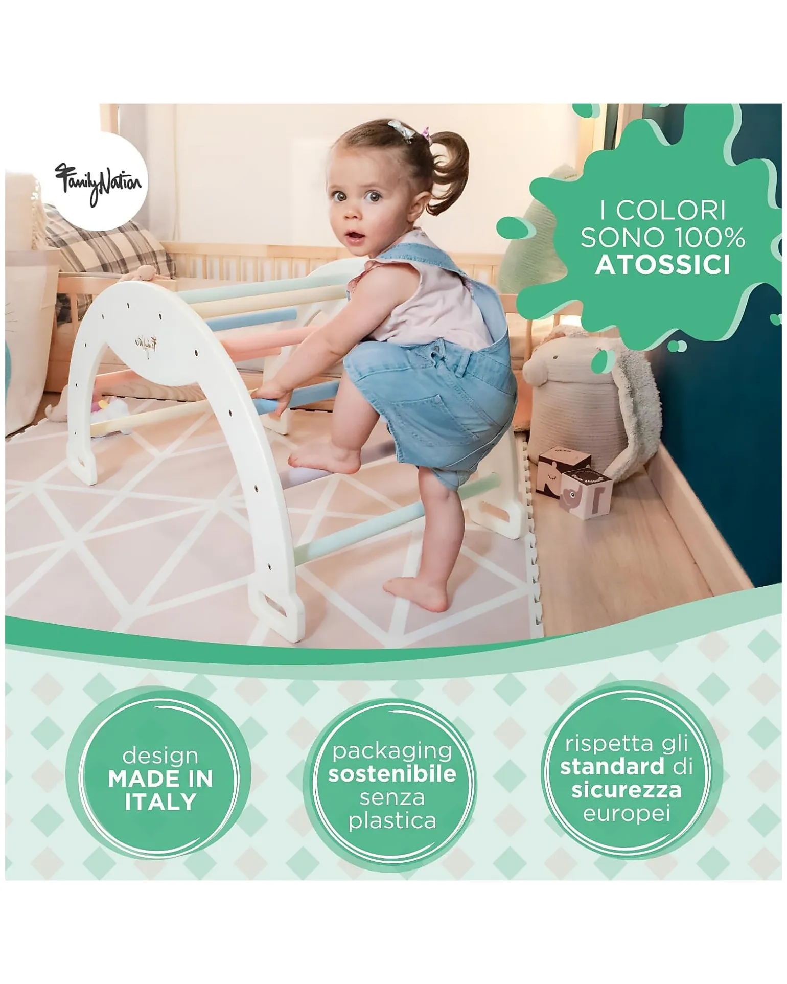 Arco Montessori Rainbow - Sunny Beach - Sviluppa Equilibrio e Agilità
