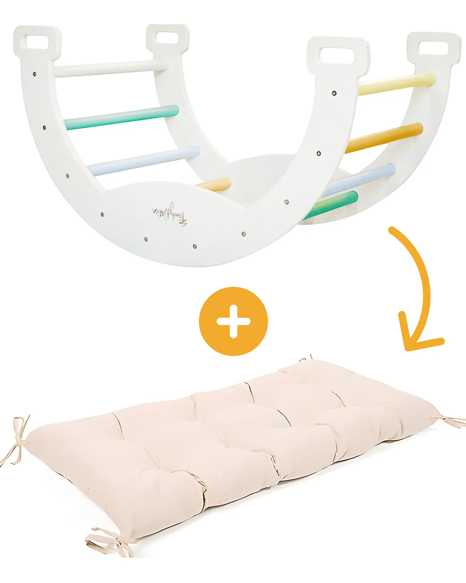 Arco Montessori Rainbow - Sunny Beach + Cuscino - Sviluppa Equilibrio e Agilità