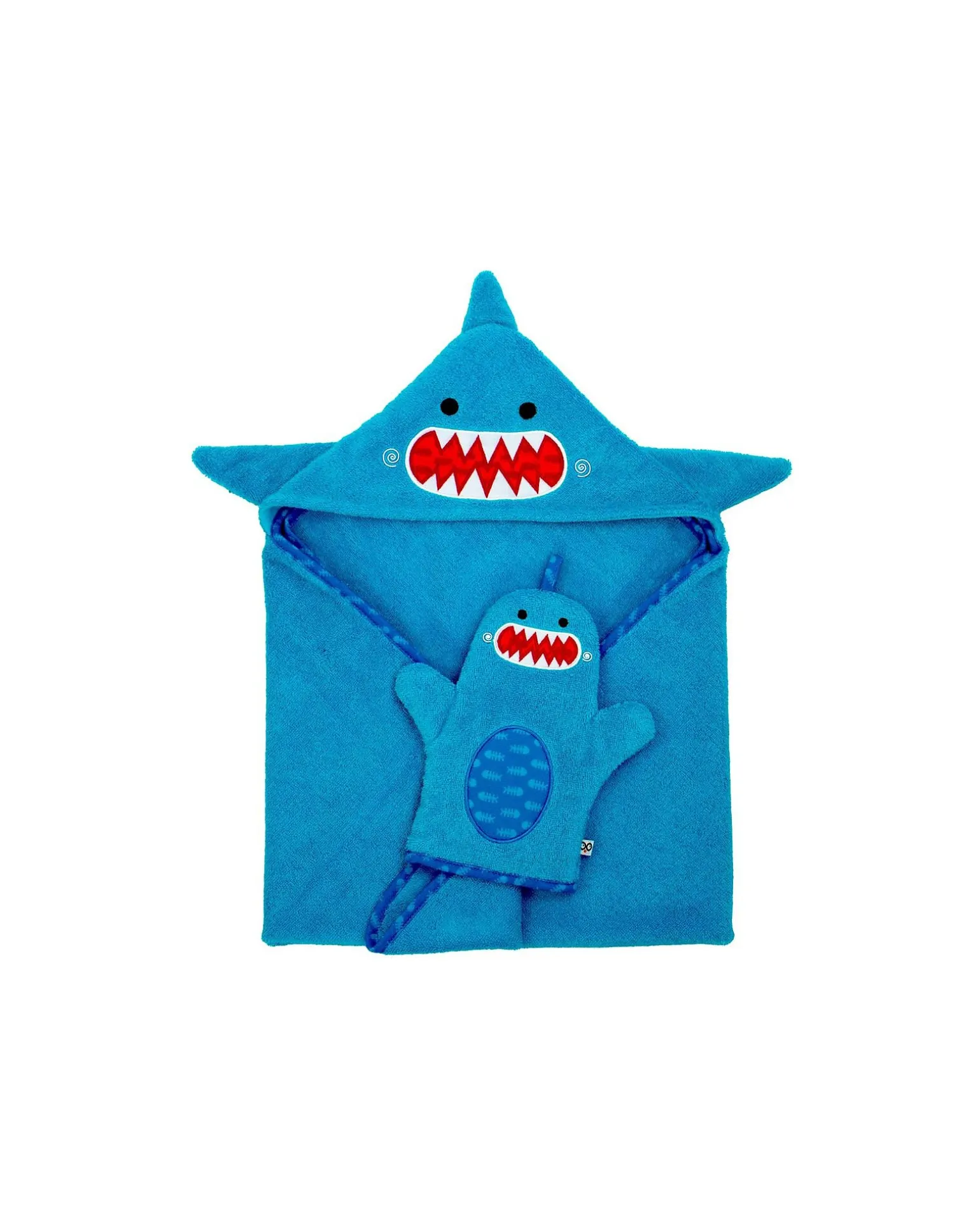Asciugamano Baby con Cappuccio - Squalo - 100% cotone