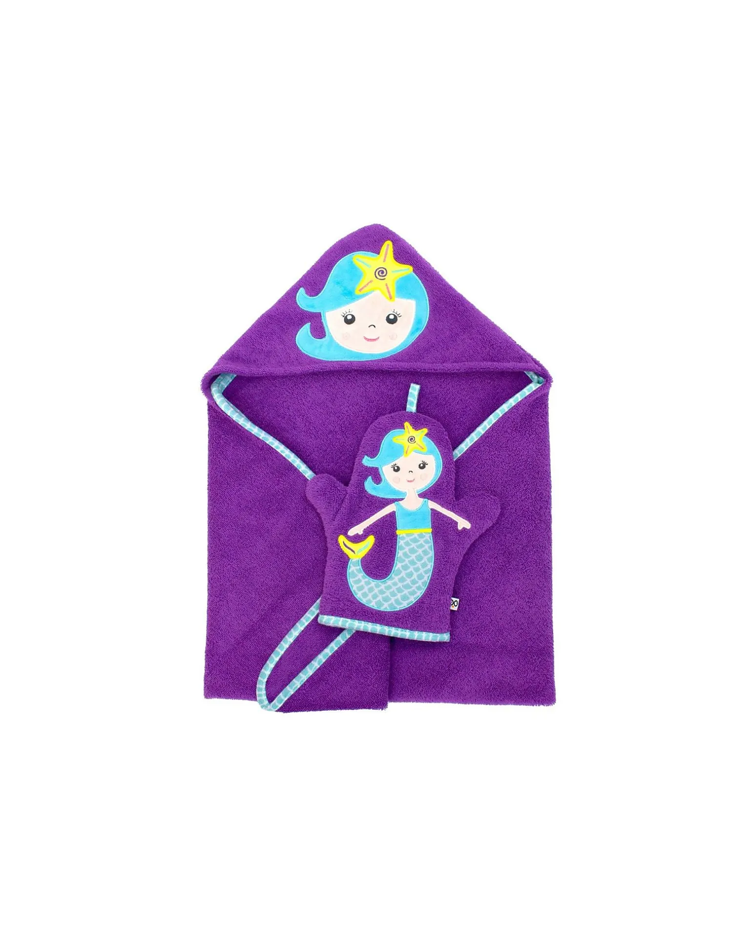 Asciugamano Baby con Cappuccio - Sirena - 100% cotone