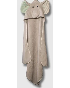 Asciugamano Baby con Cappuccio, Ellie l'Elefante - 100% cotone