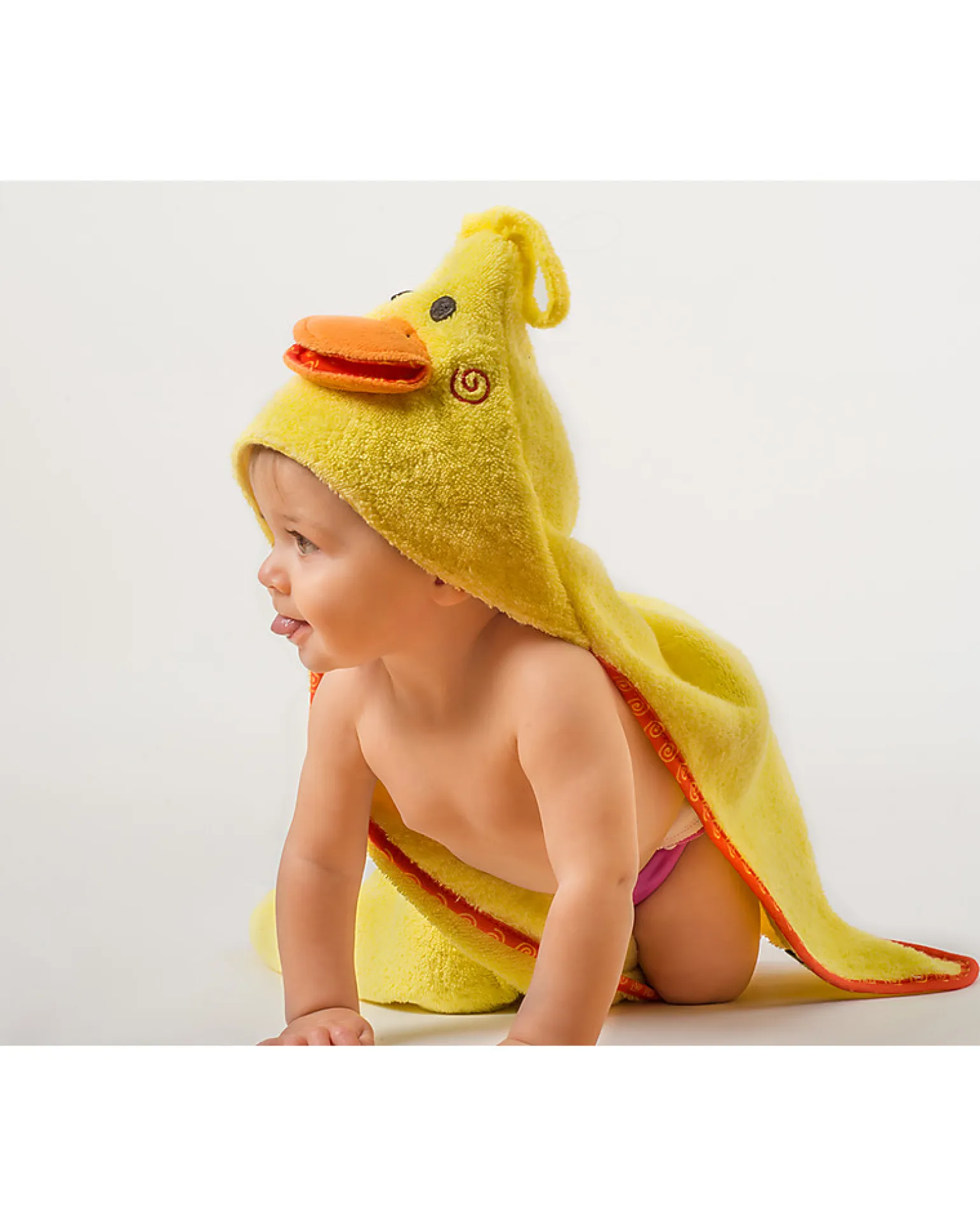 Asciugamano Baby con Cappuccio, Puddles l'Anatroccolo - 100% cotone