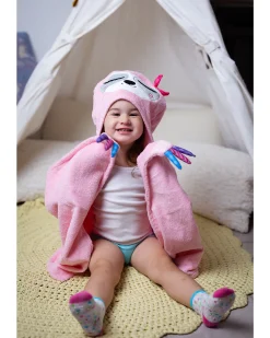 Asciugamano Bimbi con Cappuccio - Bradipo - 100% cotone