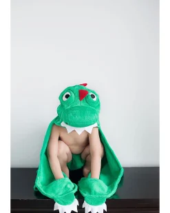Asciugamano Bimbi con Cappuccio, Devin il Dinosauro - 100% cotone