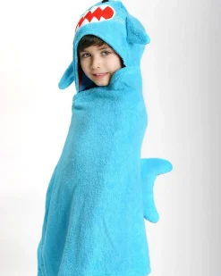 Asciugamano Bimbi con Cappuccio, Sherman lo Squalo - 100% cotone