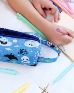 Astuccio per la Scuola con Chiusura a Zip - Pirati - 20x8x7 cm
