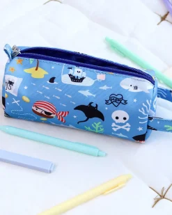 Astuccio per la Scuola con Chiusura a Zip - Pirati - 20x8x7 cm