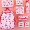 Astuccio per la Scuola con Chiusura a Zip - Ciliegie - 20x8x7 cm