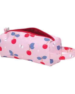 Astuccio per la Scuola con Chiusura a Zip - Ciliegie - 20x8x7 cm