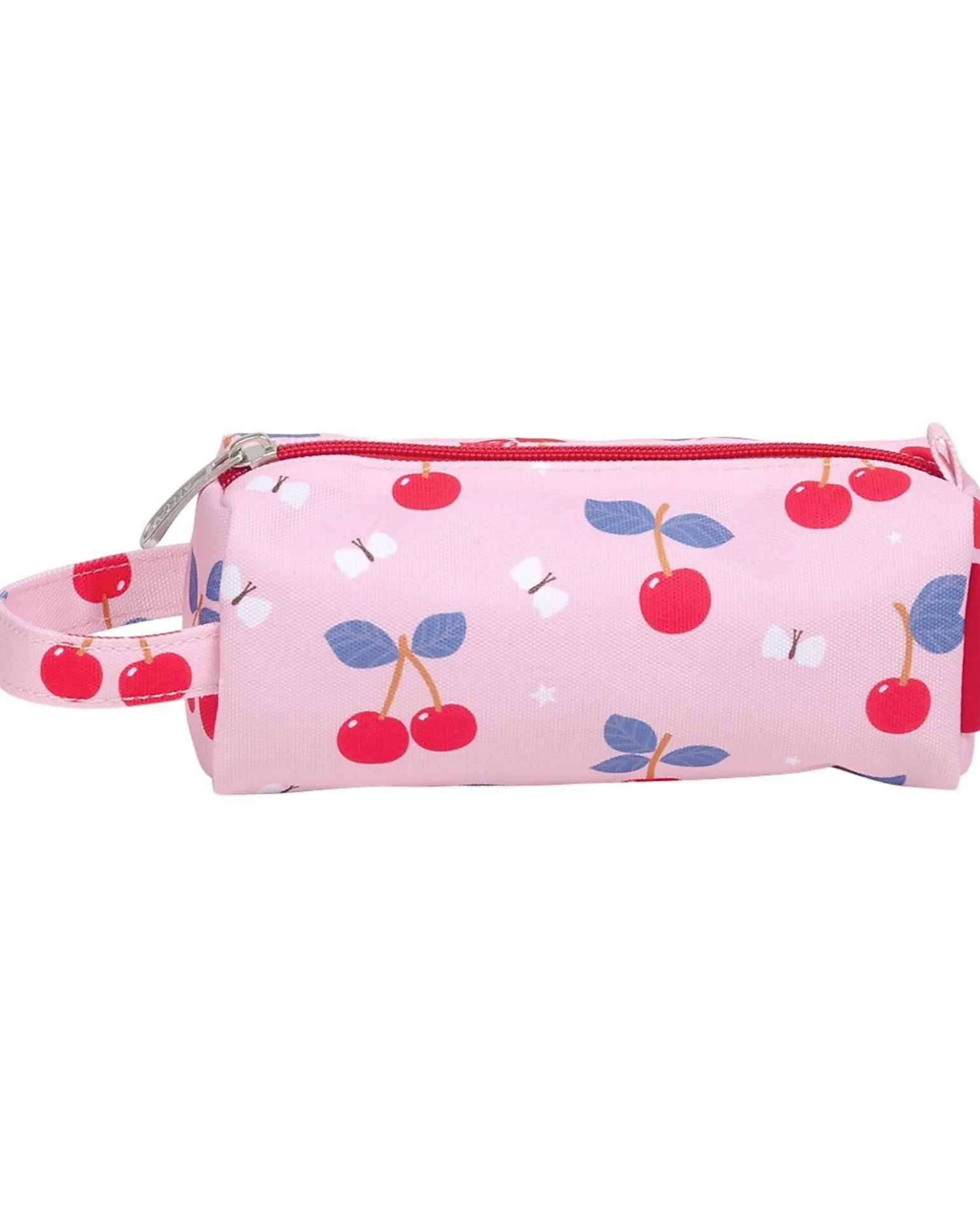 Astuccio per la Scuola con Chiusura a Zip - Ciliegie - 20x8x7 cm