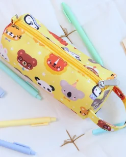 Astuccio per la Scuola con Chiusura a Zip - Amici animali - 20x8x7 cm
