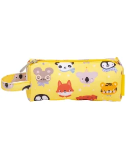 Astuccio per la Scuola con Chiusura a Zip - Amici animali - 20x8x7 cm