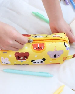 Astuccio per la Scuola con Chiusura a Zip - Amici animali - 20x8x7 cm