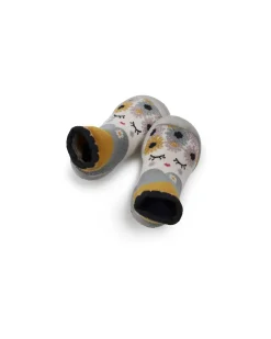 Babbucce con Suola Ergonomica - Flore - Cotone di Qualità per Durare a Lungo!