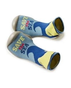 Babbucce Estive con Suola Ergonomica - Save the Sea - Filato Seaqual Plastica Marina Riciclata