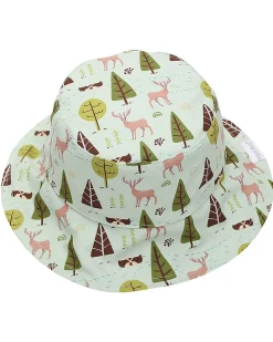 Baby Cappello Estivo Reversibile Anti-UV SPF 50+ Pattern Alce+Cottage