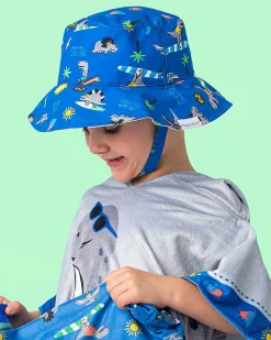 Baby Cappello Estivo Reversibile Anti-UV SPF 50+ Dinosauri