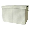 Baule Portagiochi Ripiegabile - Gingham - Beige - 100% Poliestere Riciclato - 62x38x38cm