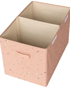 Baule Portagiochi Ripiegabile - Terrazzo Argilla - 100% Poliestere Riciclato - 62x38x38cm