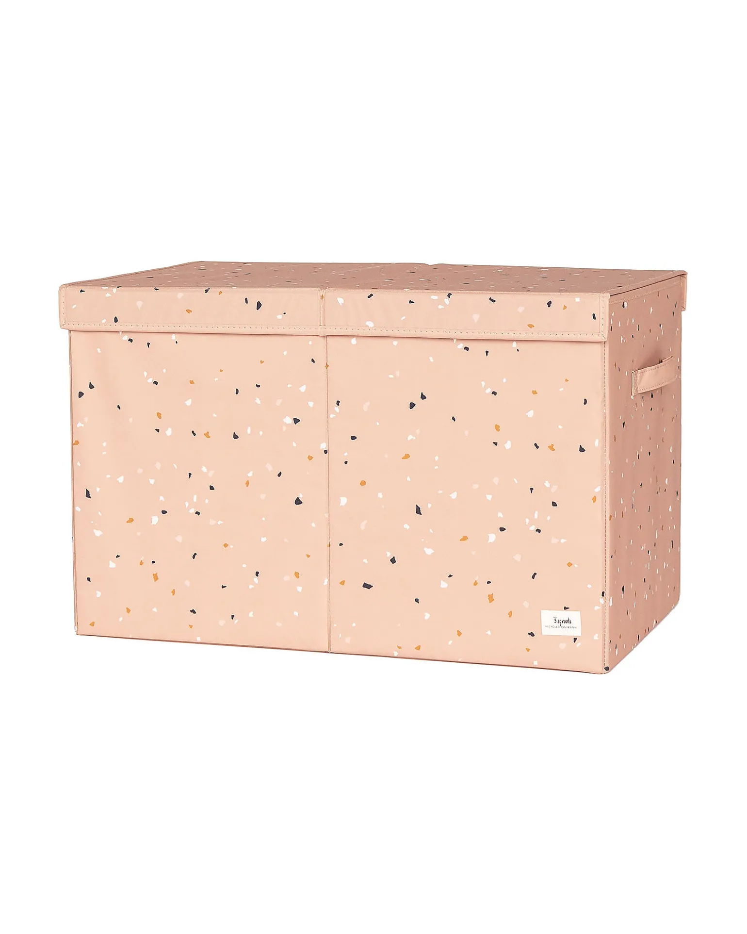 Baule Portagiochi Ripiegabile - Terrazzo Argilla - 100% Poliestere Riciclato - 62x38x38cm