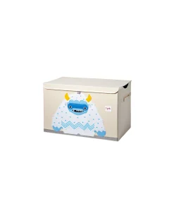 Baule Portagiochi - Yeti - Blu - 61 x 37 x 38 cm - Riordina la Cameretta con Fantasia