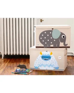 Baule Portagiochi - Yeti - Blu - 61 x 37 x 38 cm - Riordina la Cameretta con Fantasia