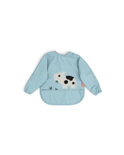 Bavaglio a Maniche Lunghe con Tasca - Tiny Farm - Blu - Impermeabile