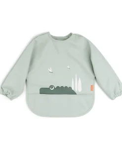 Bavaglio a Maniche Lunghe Impermeabile con Tasca - Croco - Verde - Certificato Oeko-Tex