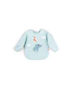 Bavaglio a Maniche Lunghe Impermeabile con Tasca - Elphee - Blu - Certificato Oeko-Tex