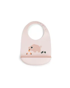 Bavaglio Impermeabile con Tasca - Tiny Farm - Cipria - 100% Silicone