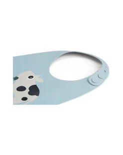 Bavaglio Impermeabile con Tasca - Tiny Farm - Blu - 100% Silicone