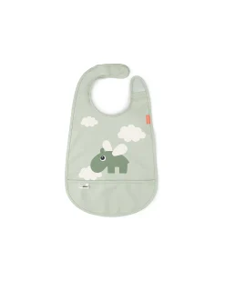 Bavaglio Impermeabile con Tasca - Happy Clouds - Verde - Certificato OEKO-TEX