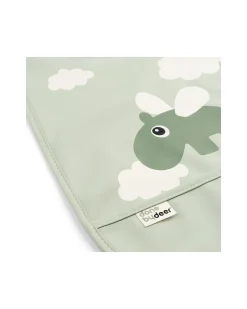 Bavaglio Impermeabile con Tasca - Happy Clouds - Verde - Certificato OEKO-TEX
